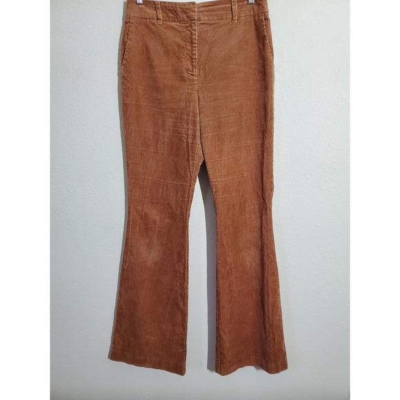 VTG Boden Corduroy Flare Pants Brown High Rise Women's 8 Long Tall Academia - Picture 10 of 10
